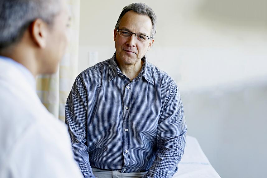 Man asking his doctor which erectile dysfunction medication is right for him